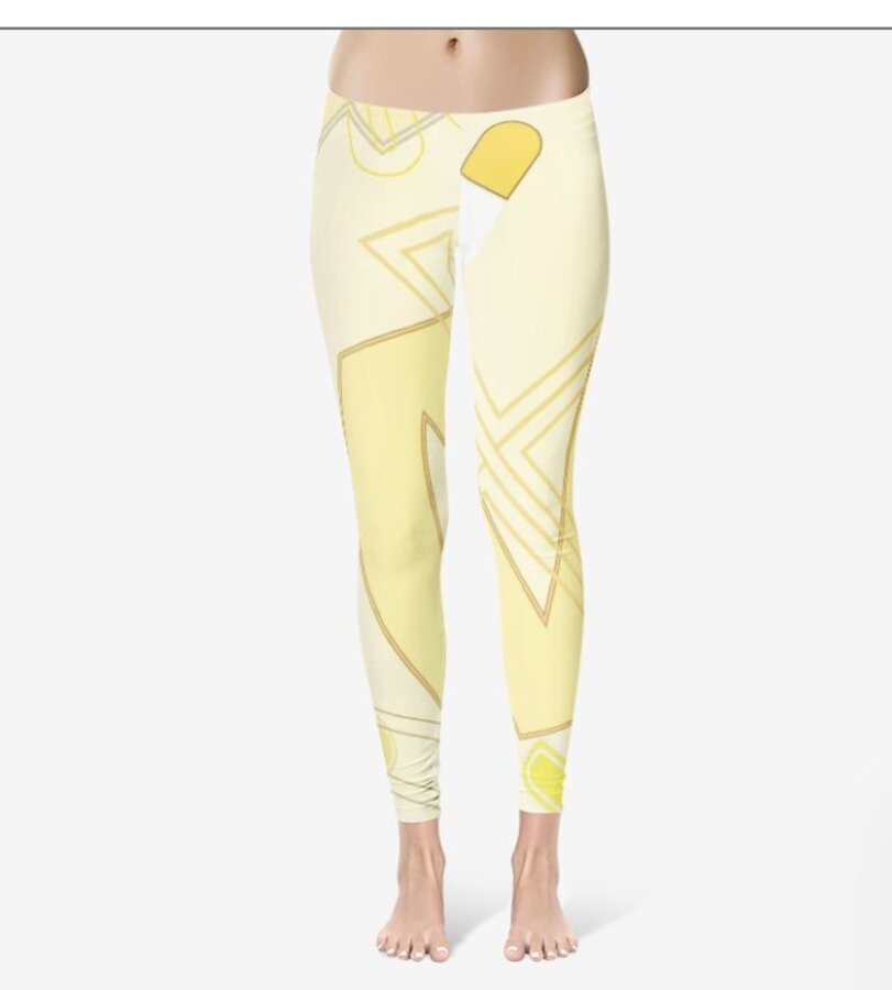 Yellow patterned leggings
