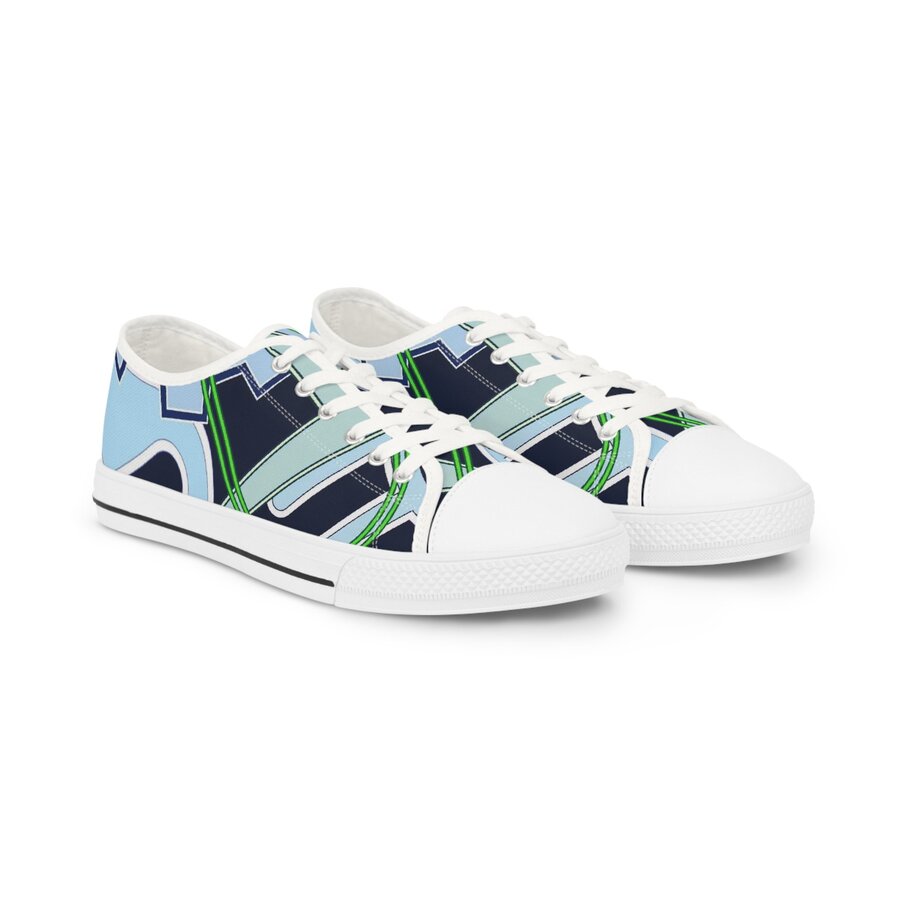 Blue patterned sneaker