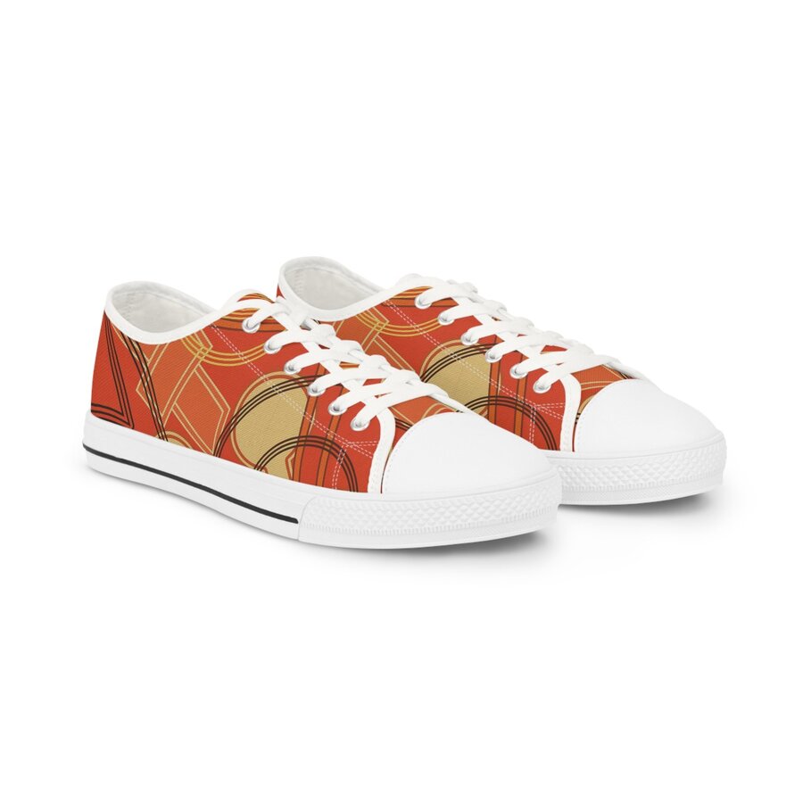 Orange patterned sneaker